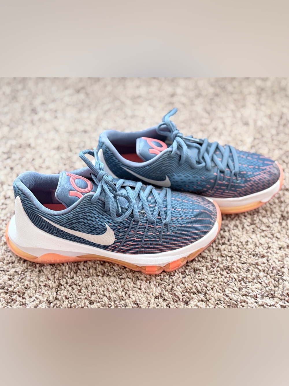 Nike KD 8 VIII Ocean Fog Size 4Y Sneakers Shoes